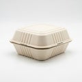 Eco-friendly biodegradable takeout container with a secure lid Royalty Free Stock Photo