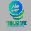 Eco friendly business logo with ship shape