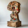 Eco-Friendly Cardboard Stand with a Recycled Paper Mosaic