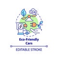 Eco friendly cars concept icon.