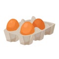 Eco-friendly carton packaging for carrying, storage chicken eggs. Cardboard packing. Eggbox.