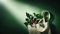 Eco-Friendly Christmas Shopping Concept with Reusable Bag, AI Generated