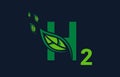 Eco Friendly Clean Hydrogen H2 icon concept on black background. Green Energy. Royalty Free Stock Photo