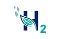 Eco Friendly Clean Hydrogen H2 icon concept. Green Energy. Royalty Free Stock Photo