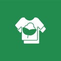 Eco-friendly clothing glyph icon