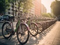 Eco-Friendly Commute: Bicycle Sharing Station in City