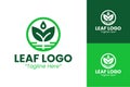 Modern and Stylish Leaf Logo for Green Business and Environment Royalty Free Stock Photo