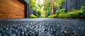 Eco-Friendly Driveway and Walkway: Permeable Materials for Sustainable Water Drainage Solutions. Royalty Free Stock Photo