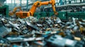Eco-Friendly Electronics Recycling Facility with Robotic Systems for E-Waste Management