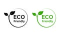 Eco Friendly Emblem for Product. Ecological Organic Plant Symbol for Healthy Food. Bio Plant Stamp Set. Natural Green