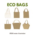 Eco friendly fabric bags.