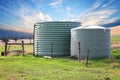 Eco friendly fresh water tanks Royalty Free Stock Photo