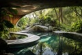 Eco-Friendly Futuristic Villa with Natural Outdoor Swimming Pool - AI Generated