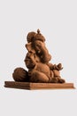 Eco friendly Ganesh/Ganpati idol or murti, home made. selective focus