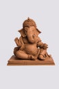 Eco friendly Ganesh/Ganpati idol or murti, home made. selective focus Royalty Free Stock Photo