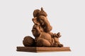 Eco friendly Ganesh/Ganpati idol or murti, home made. selective focus Royalty Free Stock Photo