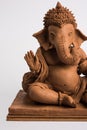 Eco friendly Ganesh/Ganpati idol or murti, home made. selective focus Royalty Free Stock Photo