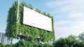 Eco-Friendly Green Billboard Blank Advertisement Space Royalty Free Stock Photo