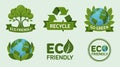 Eco Friendly Green Environment Icons Set Royalty Free Stock Photo