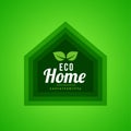 eco friendly green housing concept background with leaves design