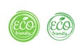 Eco-friendly green stamp with slogan Royalty Free Stock Photo