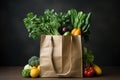 Eco-Friendly Grocery Bag with Fresh Produce Mockup Royalty Free Stock Photo