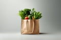 Eco-Friendly Grocery Bag with Fresh Produce Mockup Royalty Free Stock Photo