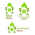 Eco friendly home illustration design. eco friendly home logo design concept Royalty Free Stock Photo