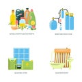 Eco friendly home infographic Royalty Free Stock Photo