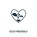 Eco Friendly icon. Monochrome simple Sustainability icon for templates, web design and infographics