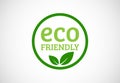 Eco friendly icon. Eco friendly and organic labels sign. Healthy natural product label design vector illustration Royalty Free Stock Photo