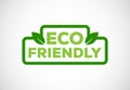 Eco friendly icon. Eco friendly and organic labels sign. Healthy natural product label design vector illustration Royalty Free Stock Photo