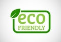 Eco friendly icon. Eco friendly and organic labels sign. Healthy natural product label design vector illustration Royalty Free Stock Photo