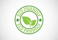 Eco friendly icon. Eco friendly and organic labels sign. Healthy natural product label design vector illustration Royalty Free Stock Photo