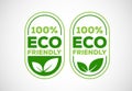 Eco friendly icon. Eco friendly and organic labels sign. Healthy natural product label design vector illustration Royalty Free Stock Photo