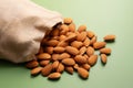 Eco friendly indulgence almonds on canvas, promoting healthy, sustainable living