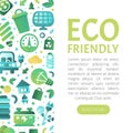 Eco friendly landing page template. Ecology and renewable energy sources web page vector illustration