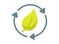 Eco friendly leaf ecology bio energy single isolated icon with flat style Royalty Free Stock Photo