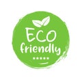 Eco friendly logo icon nature stamp. Eco product label clean sticker