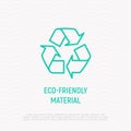 Eco-friendly material, recycle symbol Royalty Free Stock Photo