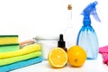 Eco-friendly natural cleaners, cleaning products. Homemade green cleaning Royalty Free Stock Photo