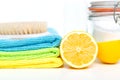 Eco-friendly natural cleaners, cleaning products. Homemade green cleaning Royalty Free Stock Photo