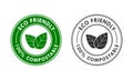 Eco friendly one hundred percen compostable logo