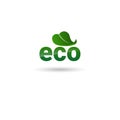 Eco Friendly Organic Natural Product Web Icon Green Logo Royalty Free Stock Photo