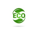 Eco Friendly Organic Natural Product Web Icon Green Logo Royalty Free Stock Photo