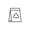 Eco friendly packaging line icon