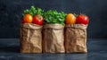 eco-friendly packaging, eco-friendly paper bag made from recycled materials, perfect for carrying lunches and groceries