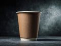 Eco-friendly paper cup on a dark textured background Royalty Free Stock Photo