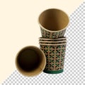 Eco Friendly Patterned Paper Cup Royalty Free Stock Photo