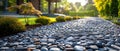 Eco-friendly Permeable Driveway and Walkway for Sustainable Water Drainage Solutions. Concept Royalty Free Stock Photo